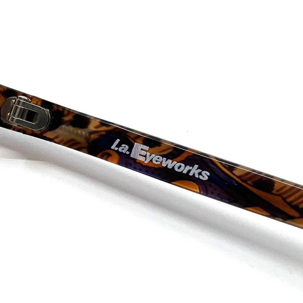 l.a.Eyeworks TEXAS 802 Eyeglasses Frames Tortoise Round Oval Full Rim 48-20-120